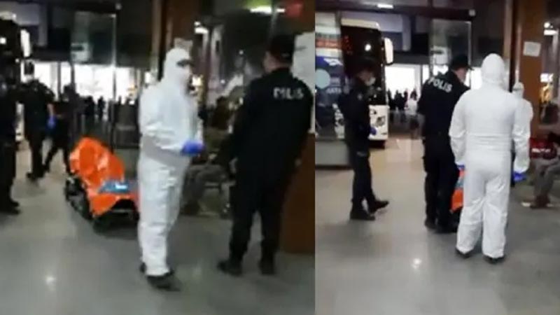 Otogarda koronavirüs paniği! Ateşi yüksek çıktı, kusmaya başladı