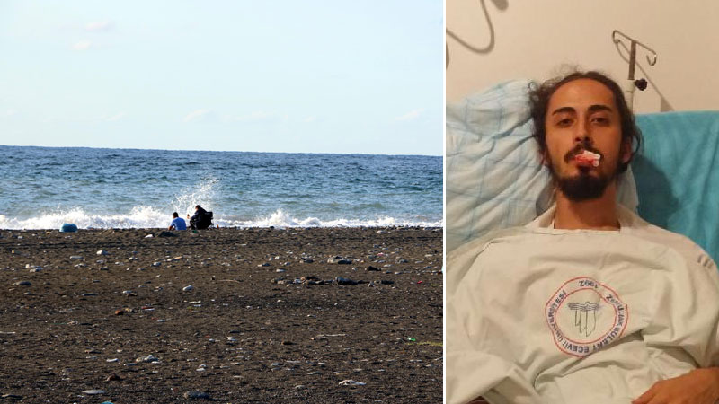 Sahilde gitar çalan üniversiteliye saldırı