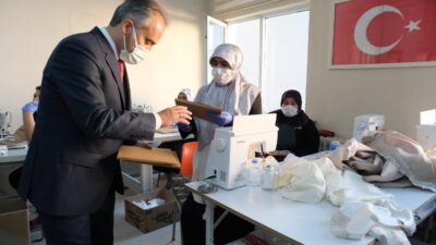 Başkan Aktaş’tan üreten kadınlara moral ziyareti