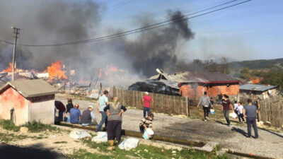 Yangın paniği! Köy alev alev yanıyor