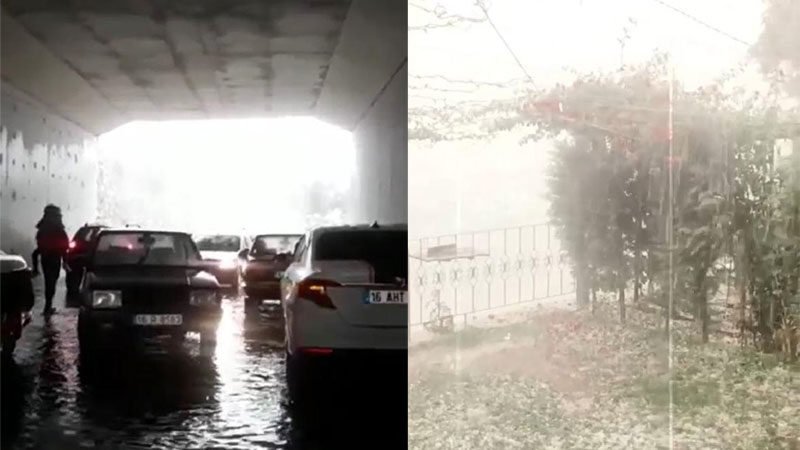 Meteoroloji uyarmıştı! Bursa’da sağanak ve dolu hayatı felç etti Bursa'nın Gemlik, Orhangazi ve Mudanya ilçelerinde akşam saatlerinde sağanak ve