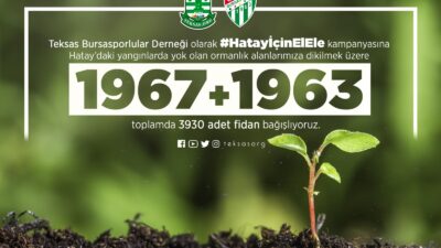 Teksas’tan Hatay için 3.930 adet fidan bağışı