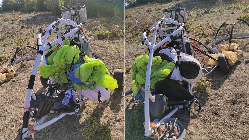 Amanoslar’da PKK’ya ait paramotor ele geçirildi