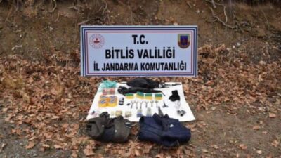 Bitlis’te patlayıcı yapımında kullanılan malzemeler bulundu