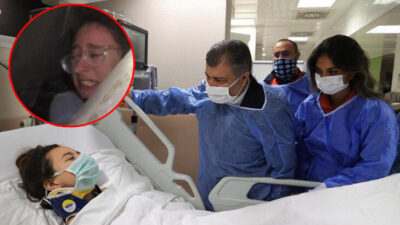 Enkazdan köpeği ile çıkarılmıştı… Bakan Koca’dan İnci’ye ziyaret