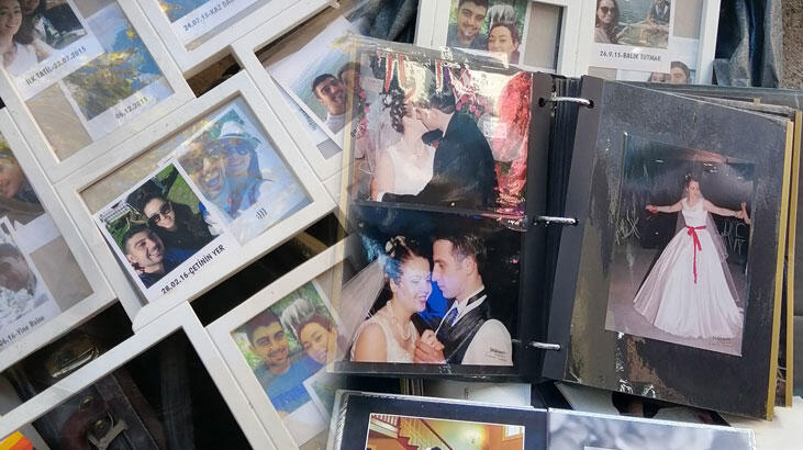 Enkazdan geriye fotoğraflar kaldı…