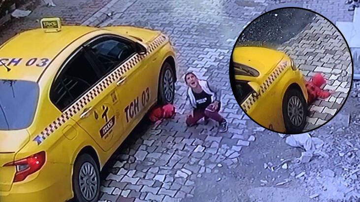 Feci kaza! 4 yaşındaki çocuğun üstünden taksi geçti