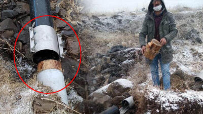 Boruya odun tıkayıp, ilçeyi 3 gün susuz bıraktılar