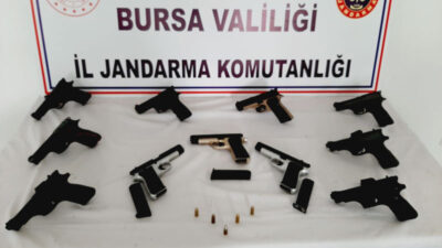Bursa’da şok baskın! Çok sayıda silah ve mermi…