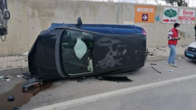 Bursa’da bayan sürücü ölümden döndü