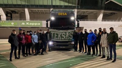 Bursaspor taraftarının yardım TIR’ı İzmir için yola çıktı
