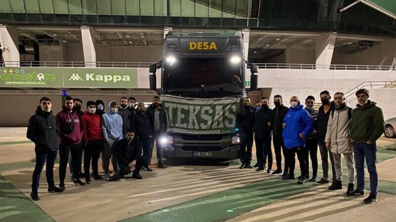 Bursaspor taraftarının yardım TIR’ı İzmir için yola çıktı