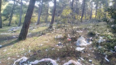 Çim kayağı pisti çevresi içler acısı