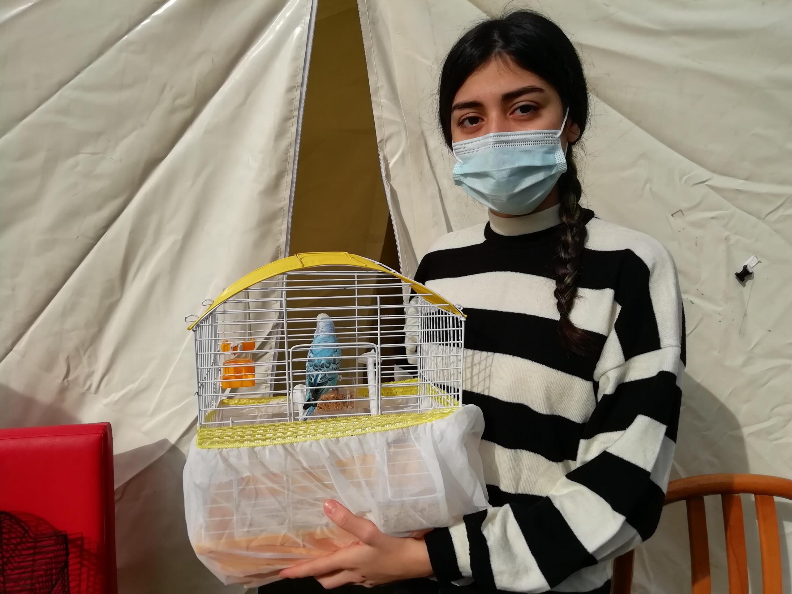 Depremde, kuşunu almak için kaybettiği 10 saniye hayatını kurtardı