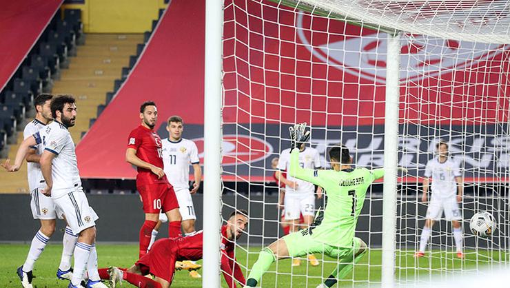 UEFA Uluslar Ligi'nde Türkiye sahasında Rusya'yı 3-2 mağlup ederek hem