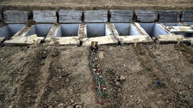 Vakalar artınca yeni mezarlar kazılmaya başlandı! Korkutan görüntüler… Vakalar artınca yeni mezarlar kazılmaya başlandı! Korkutan görüntüler…
