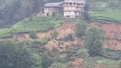 Korkutan görüntü! Evler boşaltıldı…