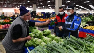 Pazar esnafına HES kodu denetimi yapıldı