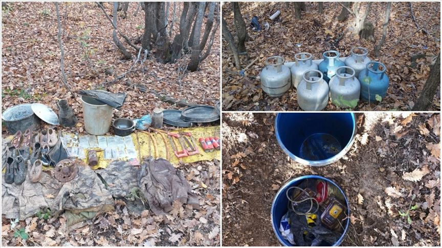 Muş’ta PKK’ya ait yaşam malzemeleri ele geçirildi