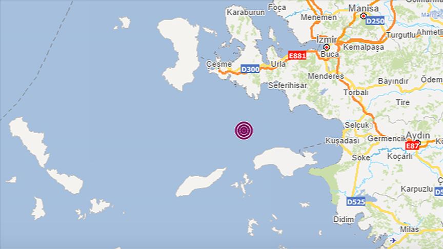 İzmir Urla açıklarında deprem