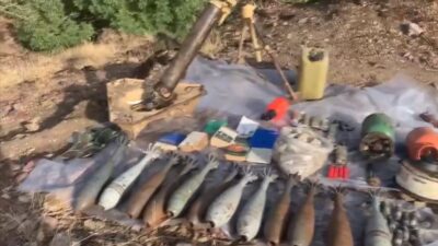 Hakurk bölgesinde PKK’ya ait mühimmat ele geçirildi