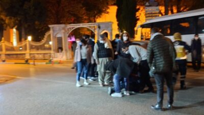 Yaya geçidinde turiste araç çarptı