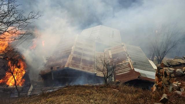 Köyde yangın faciası