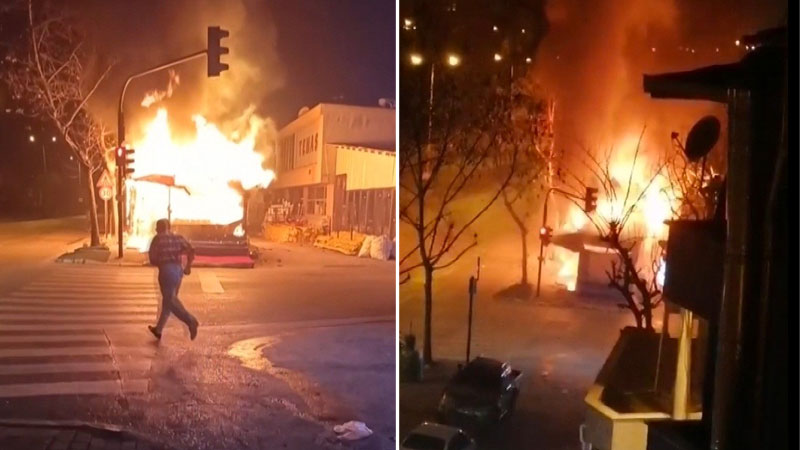 Bursa’da gece yarısı korkutan yangın