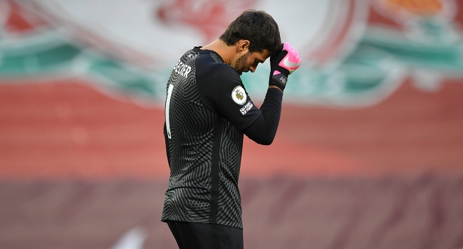 İngiltere Premier Lig'in son şampiyonu Liverpool'un Brezilyalı kalecisi Alisson Becker,