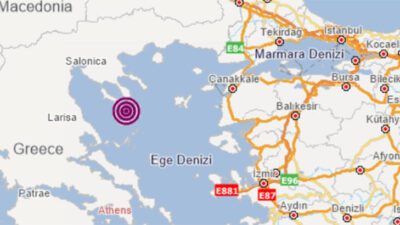 Ege Denizi’nde 4 büyüklüğünde deprem
