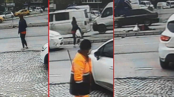 Yeşil ışıkta yola fırlayınca dehşeti yaşadı