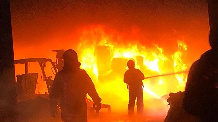 Geri dönüşüm tesisinde büyük yangın!