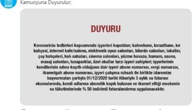 BUSKİ’den esnafa müjde