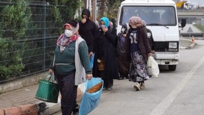 Bursa’da korsan servis aracı trafikten men edildi, işçiler yürüyerek gitti
