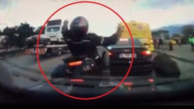 Görüntüler Bursa’dan… Ölümden kıl payı kurtuldu