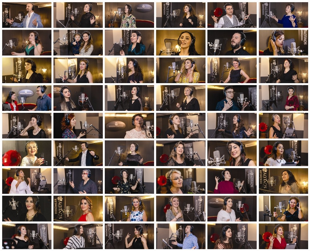 Onlarca hekim bir araya geldi şarkı söyledi