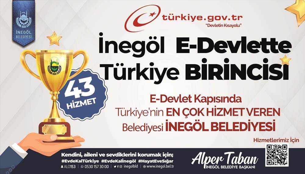 İnegöl Belediyesi’nde E-Devlet’ten sağlanan hizmet sayısı 43’e yükseldi