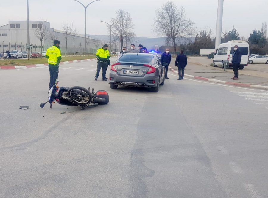 İnegöl’de trafik kazasında 1 kişi yaralandı