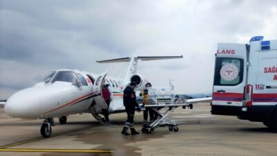 3 günlük bebek ambulans uçakla tedavi için Bursa’ya getirildi
