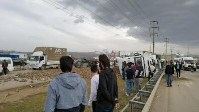 Bursa’da trafiği aksatan kaza