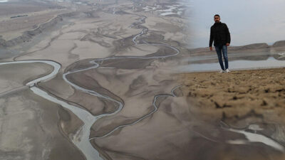 Ürküten görüntü! Barajdan geriye nehir yatağı kaldı