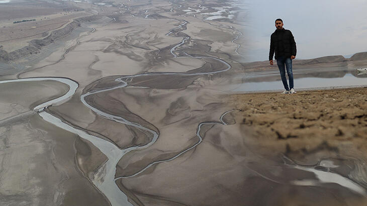 Ürküten görüntü! Barajdan geriye nehir yatağı kaldı