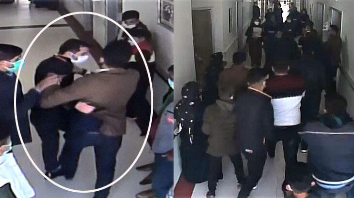 Hastaneyi savaş alanına çevirdiler! 20 kişi birden dövdü