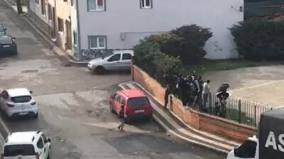 Görüntüler Bursa’dan… Polisi gören çocuklar böyle kaçtı