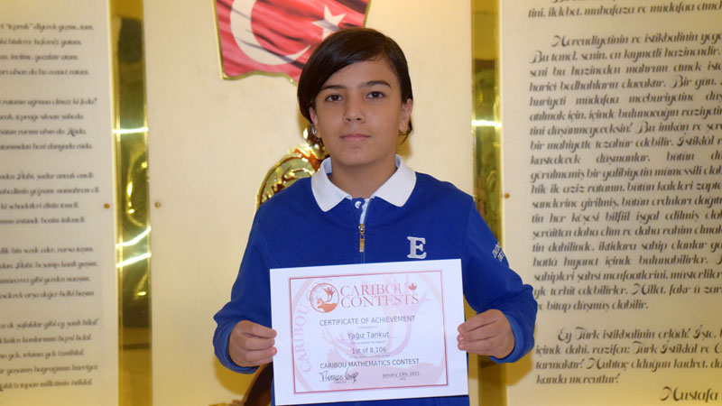 Emine Örnek Koleji öğrencisi Yağız Tankut matematikte dünya 1.si oldu Emine Örnek Koleji öğrencisi Yağız Tankut matematikte dünya 1.si oldu