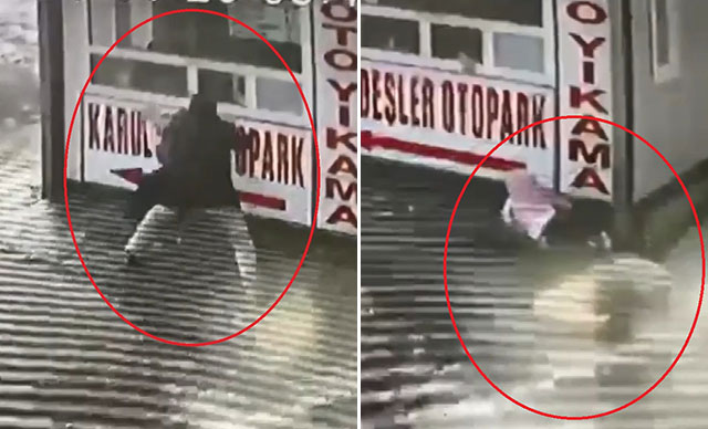 Yer: Bursa… Buzlu yolda düşen babanın kızını koruma çabası…