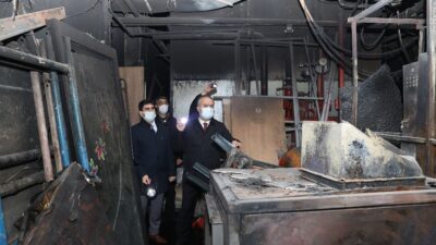 Bursa’da yangın mağduru esnafın yaraları sarıldı