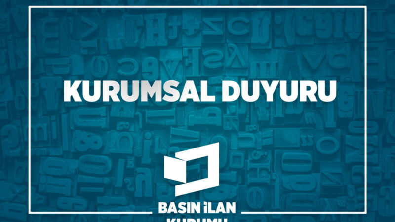 Basın İlan Kurumu’ndan bakım çalışması uyarısı… Basın İlan Kurumu, 8 Ocak Cuma günü saat 20.00'den itibaren
