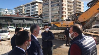 İnegöl Belediye Başkanı Alper Taban, İzmir depremi sonrası çalışmaları yerinde inceledi