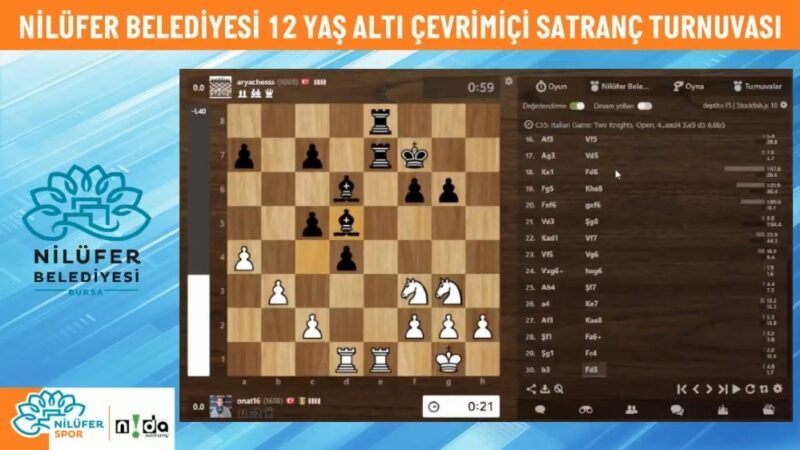 Nilüfer Belediyesi’nin, Türkiye Satranç Federasyonu iş birliğiyle düzenlediği “12 Yaş
